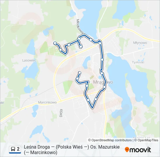 2 Bus Line Map