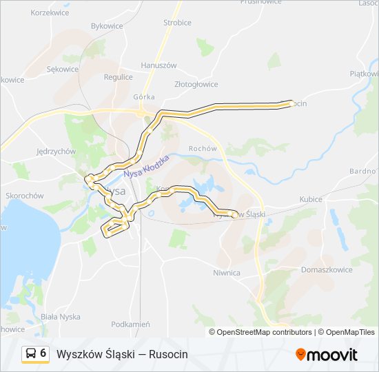 6 bus Line Map