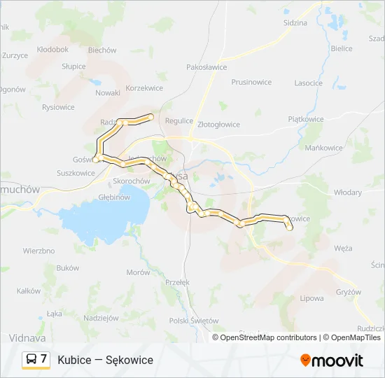 Автобус 7: карта маршрута