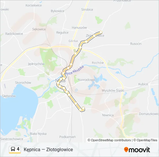 Автобус 4: карта маршрута