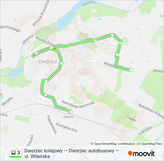 Автобус 3: карта маршрута