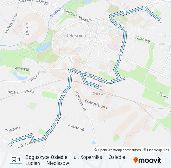 1 bus Line Map