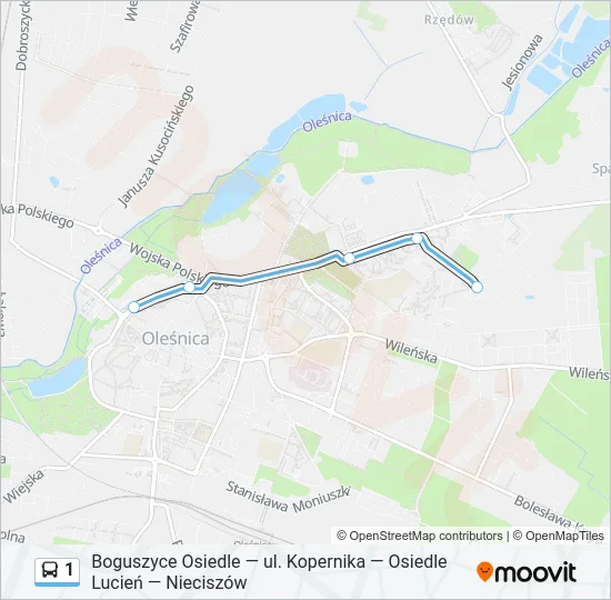1 Bus Line Map