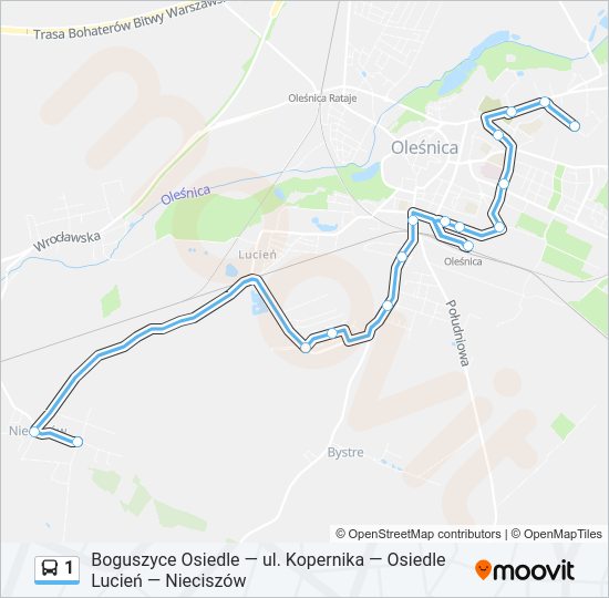 1 bus Line Map