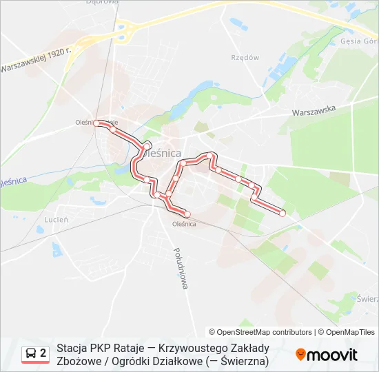 Автобус 2: карта маршрута