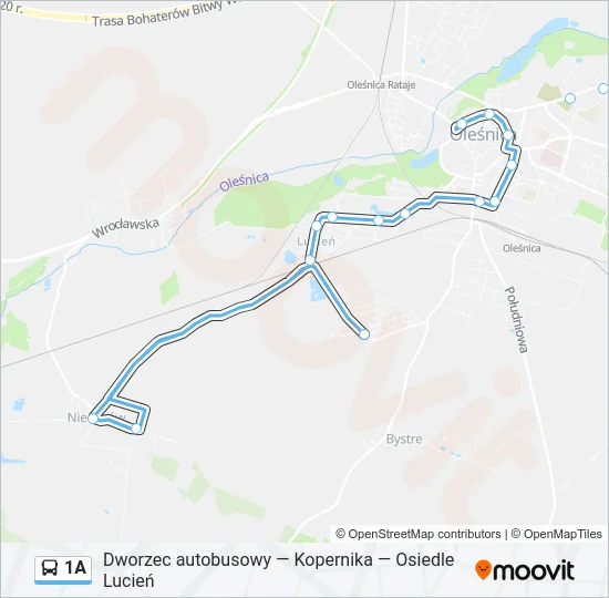 1A Bus Line Map