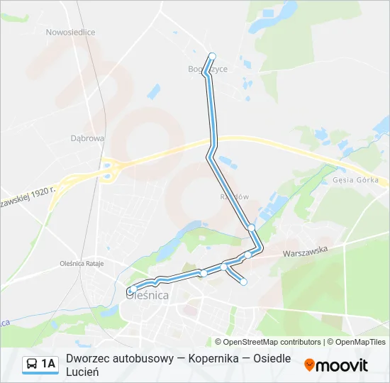 1A Bus Line Map