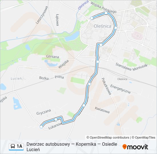 1A bus Line Map