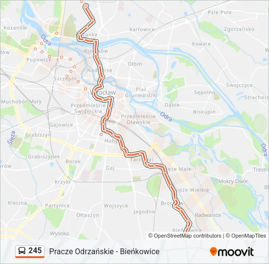 Автобус 245: карта маршрута