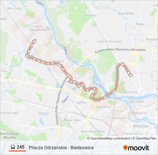 245 bus Line Map