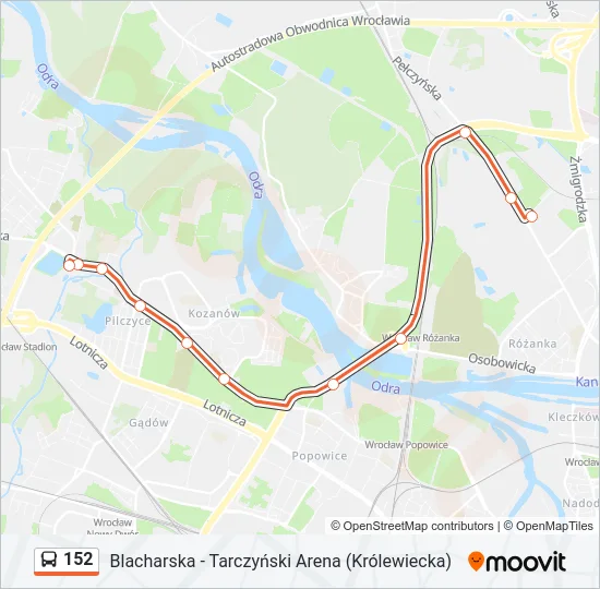 152 Bus Line Map