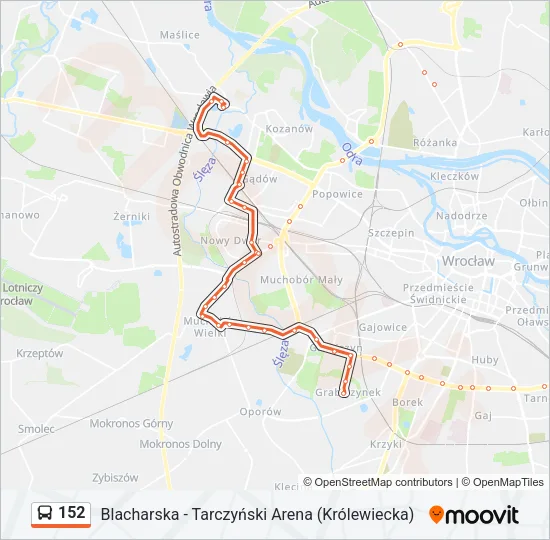 152 Bus Line Map