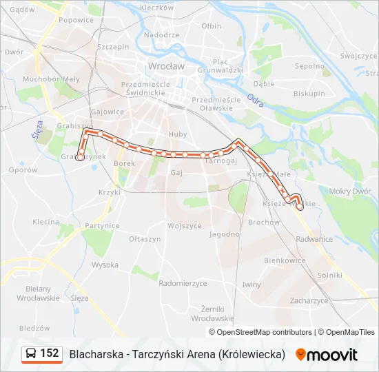 152 Bus Line Map