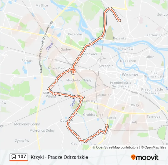 107 Bus Line Map