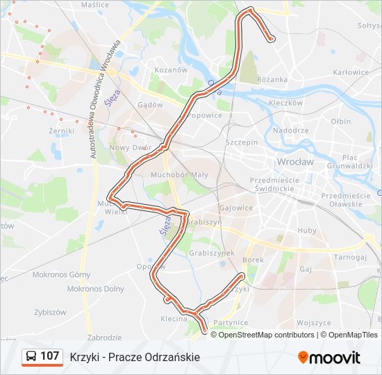 107 bus Line Map