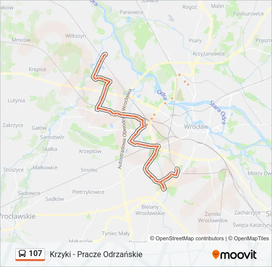 107 Bus Line Map