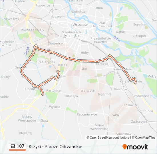 107 Bus Line Map