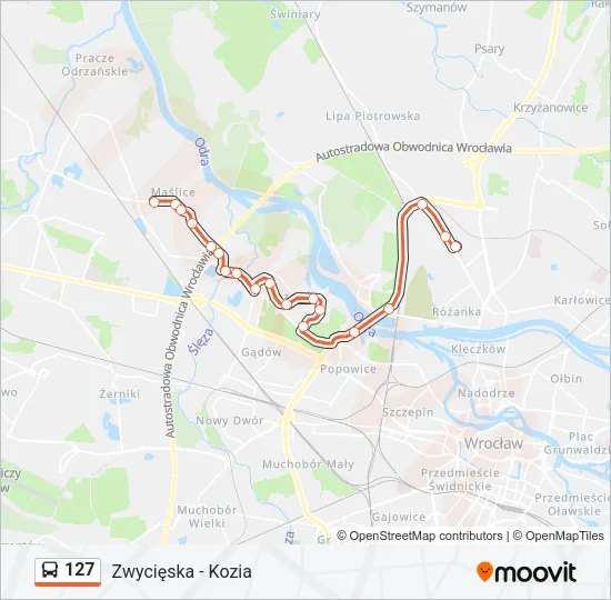 127 Bus Line Map