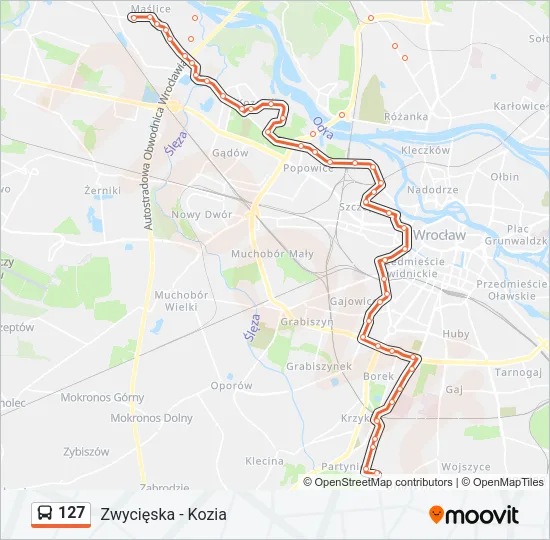 127 Bus Line Map