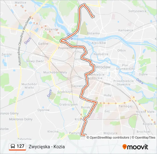 127 Bus Line Map