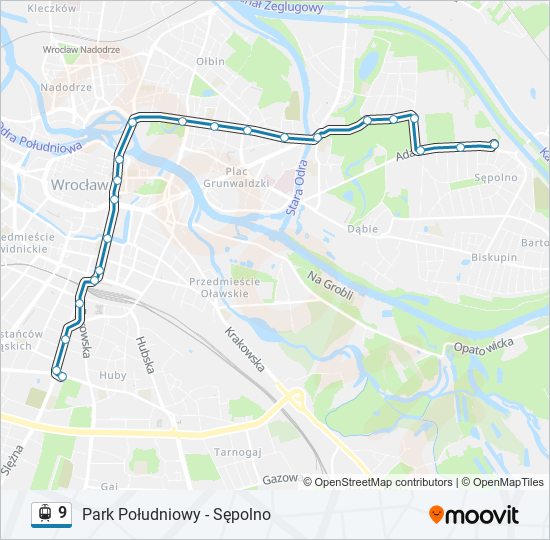 9 light rail Line Map