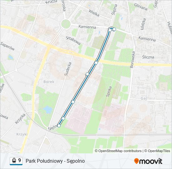 9 light rail Line Map