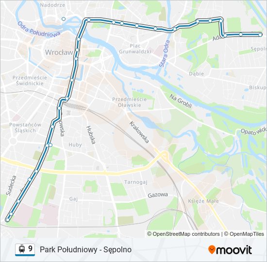 9 light rail Line Map