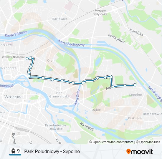 9 light rail Line Map