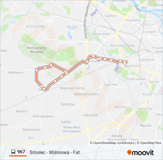 967 bus Line Map