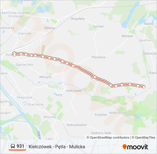 931 bus Line Map