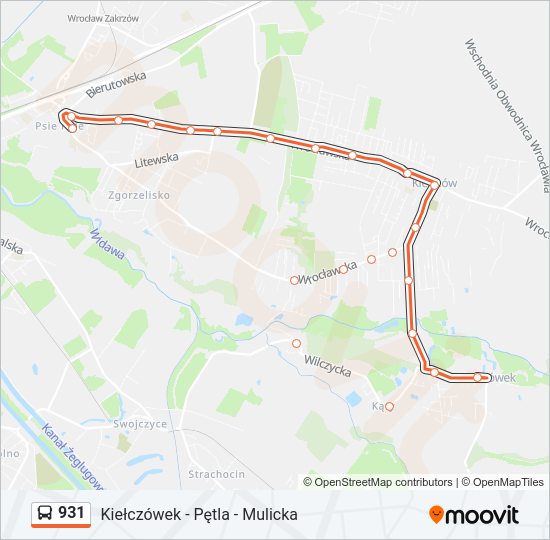 931 bus Line Map