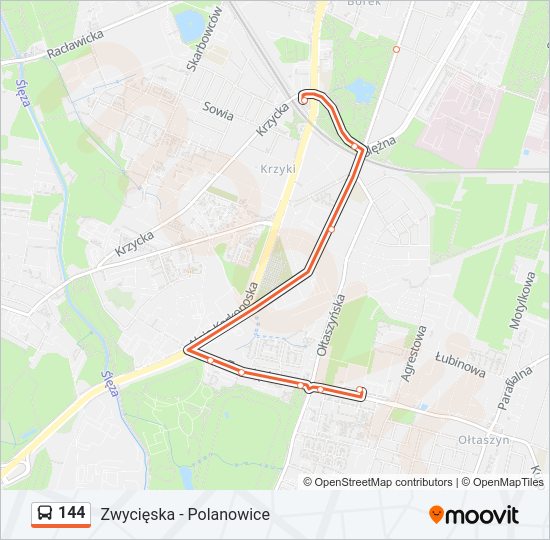 144 bus Line Map