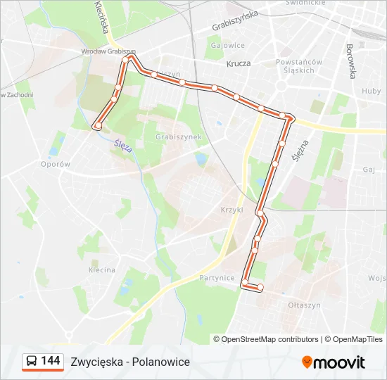 Автобус 144: карта маршрута
