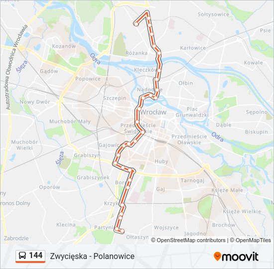 144 bus Line Map