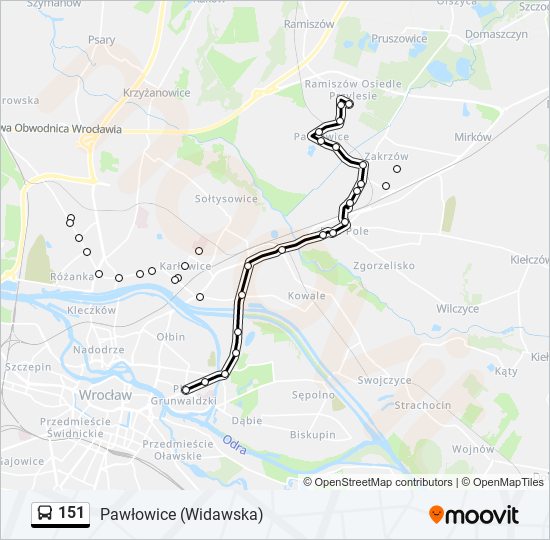 151 bus Line Map