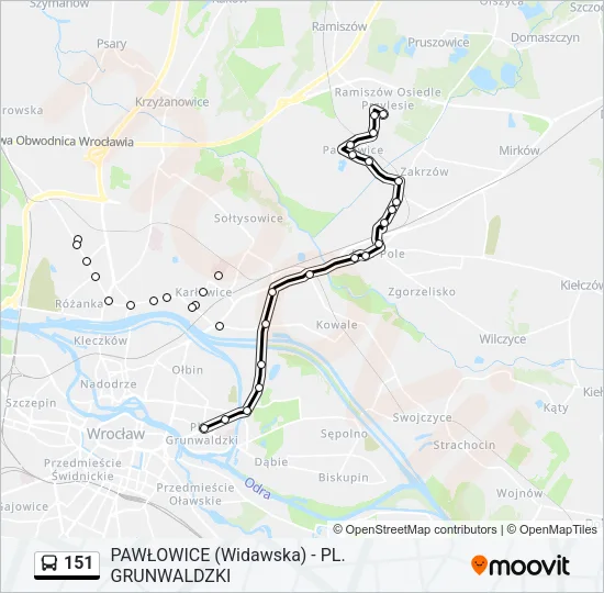 151 Bus Line Map