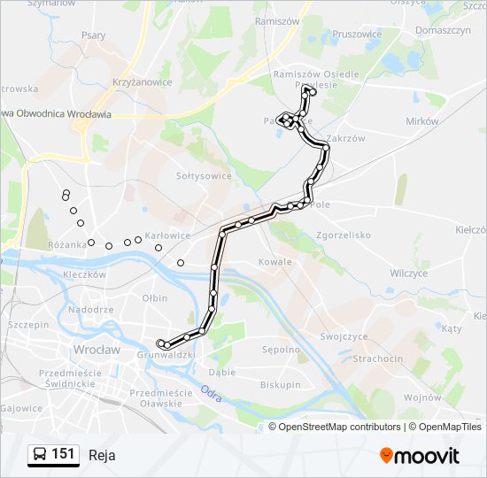 151 bus Line Map