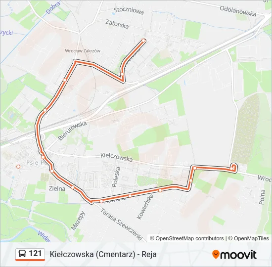 Автобус 121: карта маршрута