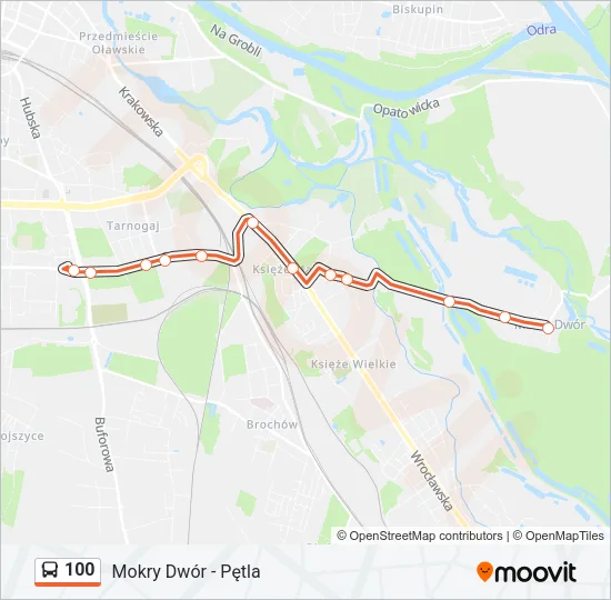 100 Bus Line Map