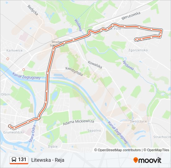 131 bus Line Map