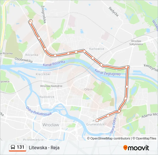 131 Bus Line Map