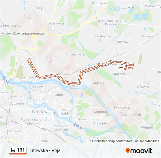 131 Bus Line Map