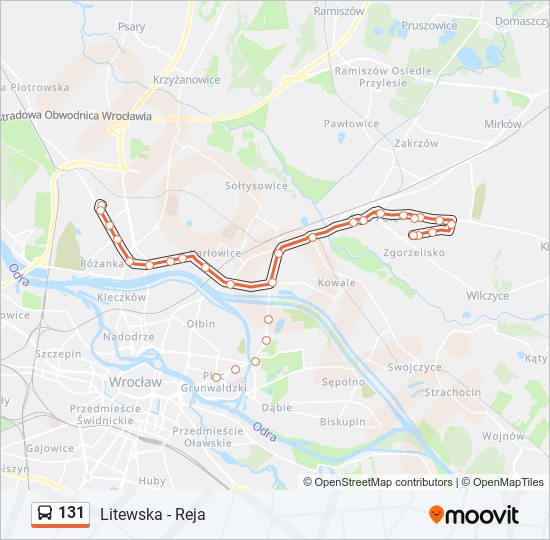 131 bus Line Map