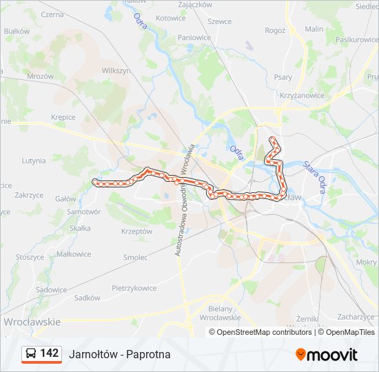 142 bus Line Map