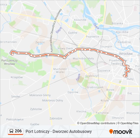 206 bus Line Map