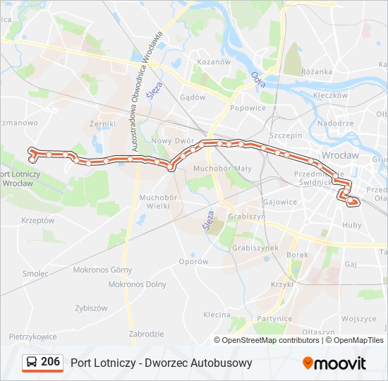 206 bus Line Map