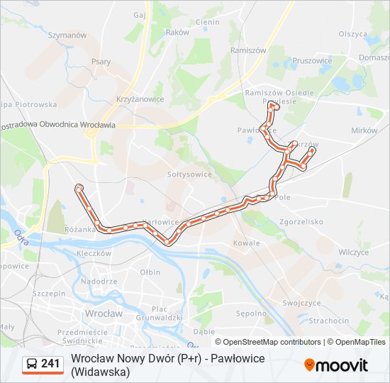 241 bus Line Map