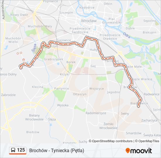 125 bus Line Map