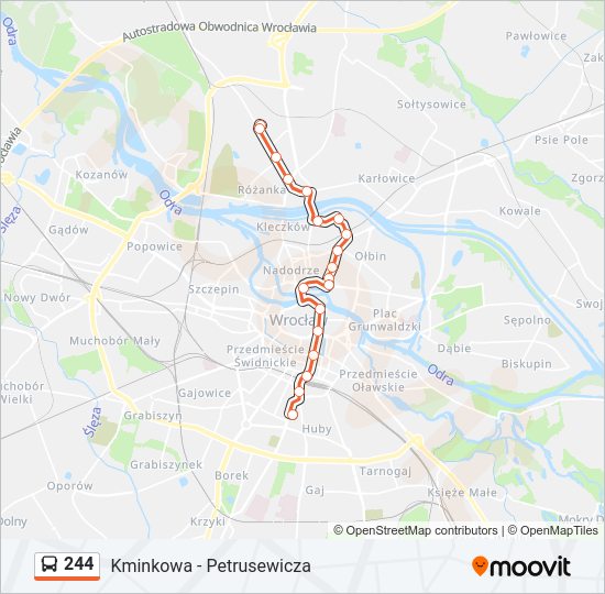 244 bus Line Map