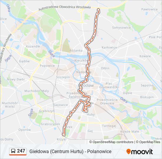 247 bus Line Map